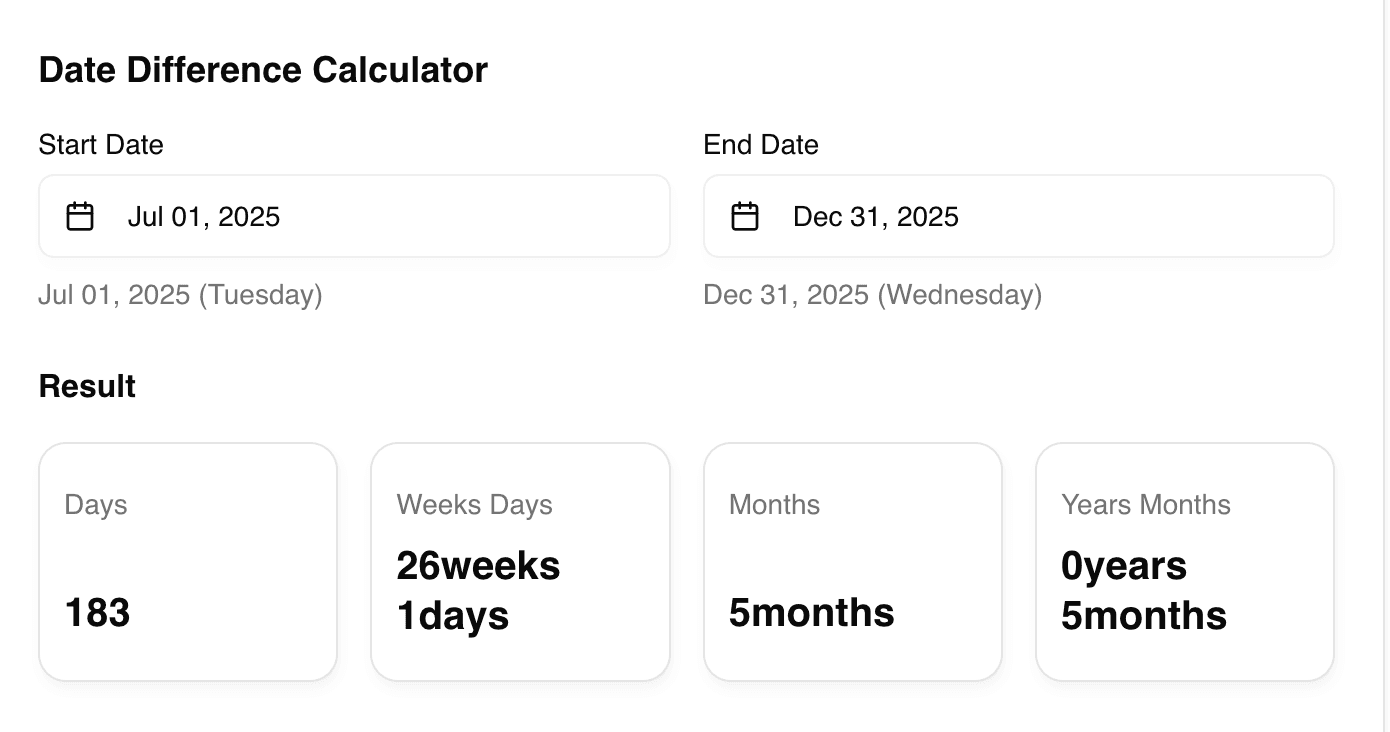 Калькулятор дат